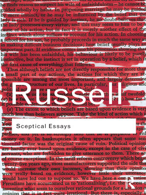 cover image of Sceptical Essays